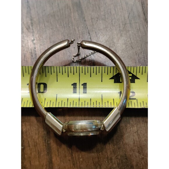 VTG Lady Elgin 19 Watch 10K Gold Filled Not Working Detached Chain Bangle Style - Picture 8 of 8